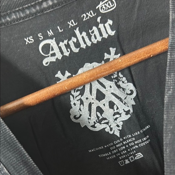 Archaic Men's Black Skull Graphic Tee - Picture 11 of 14